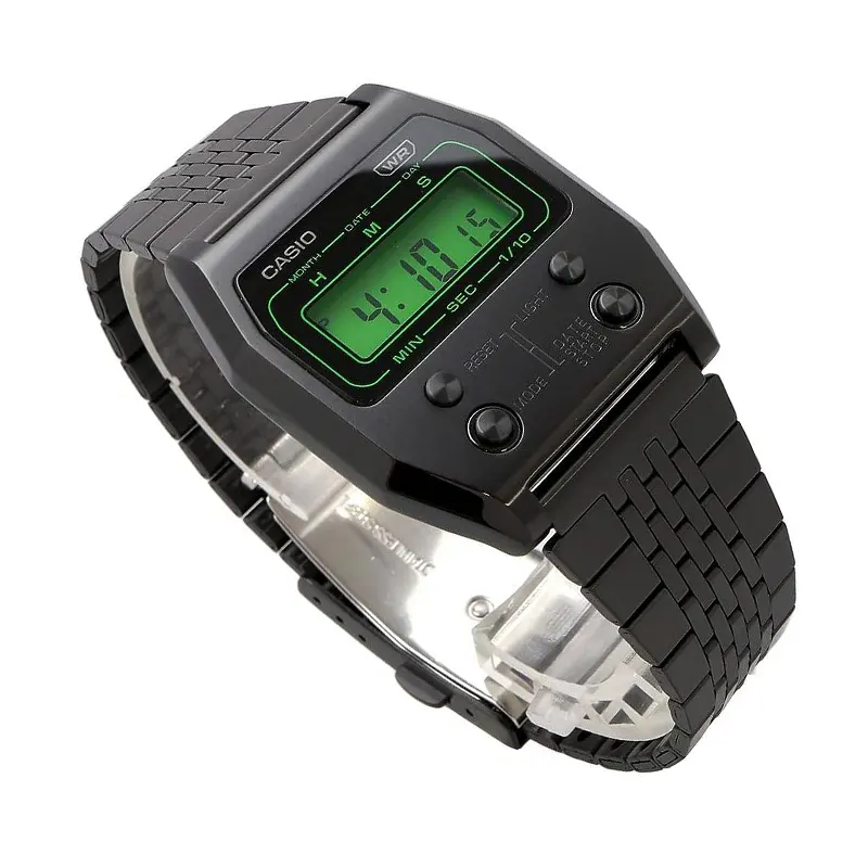 Casio Vintage Digiotal Black Full Metal Men's Watch- A1100B-1DF